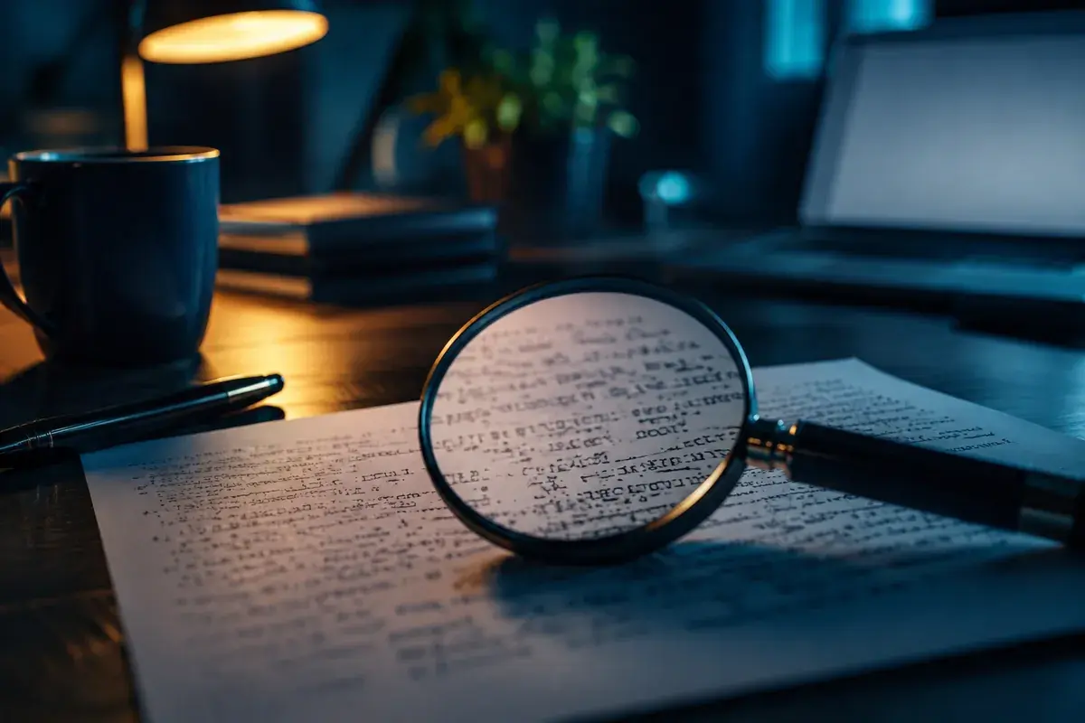 pentest d’application web, loupe sur une feuille de code illisible et vierge